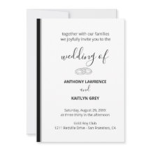 Simple Black and White Formal Wedding - Custom