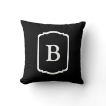 Simple Black and White Framed Monogram