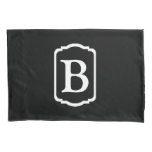 Simple Black and White Framed Monogram