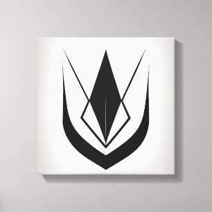 Simple black and white line art, stylized canvas print