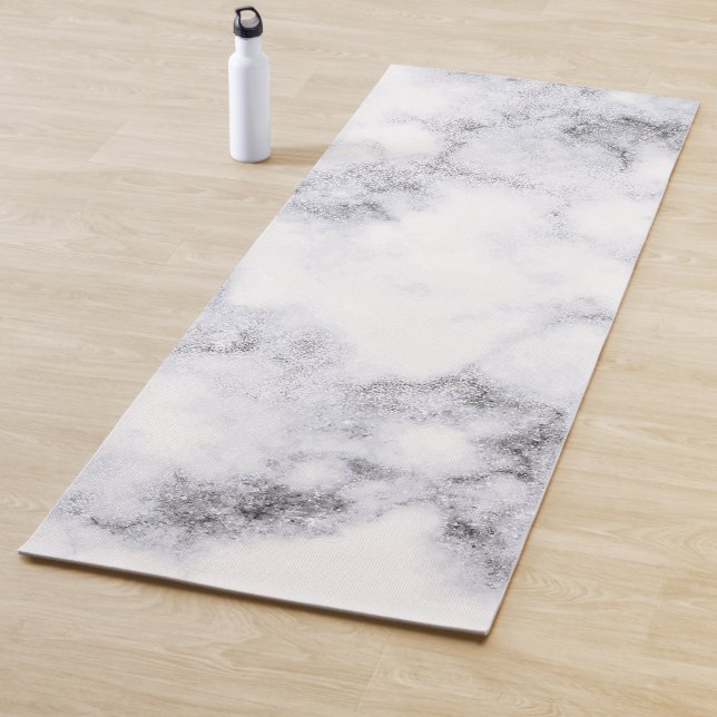 Simple Black and White Marble Design | Yoga Mat (In Situ)
