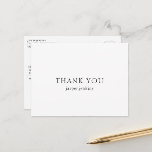 Simple Black and White Minimal Modern Postcard