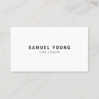 Simple Black and White Minimalist Business Card
