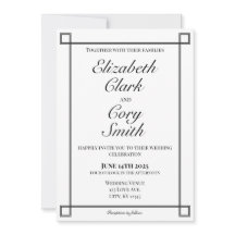 Simple Black and White Minimalist Elegance Wedding