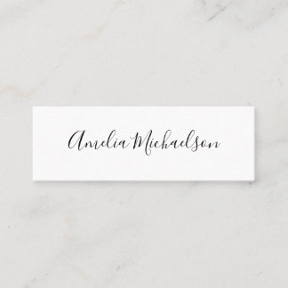 Simple black and white modern mini business card