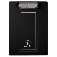 Simple Black and White Monogram Business