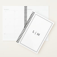 Simple Black and White Monogram Business