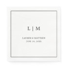 Simple Black and White Monogram Elegant Wedding