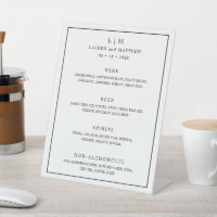 Simple Black and White Monogram Elegant Wedding