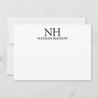 Simple Black and White Monogram Modern