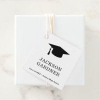 Simple Black and White Mortar Board Graduation