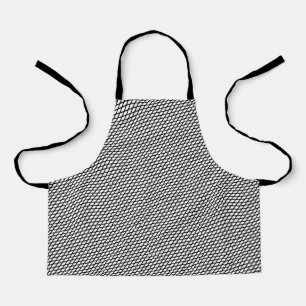 Simple Black and White Pattern Abstract Geometric Apron