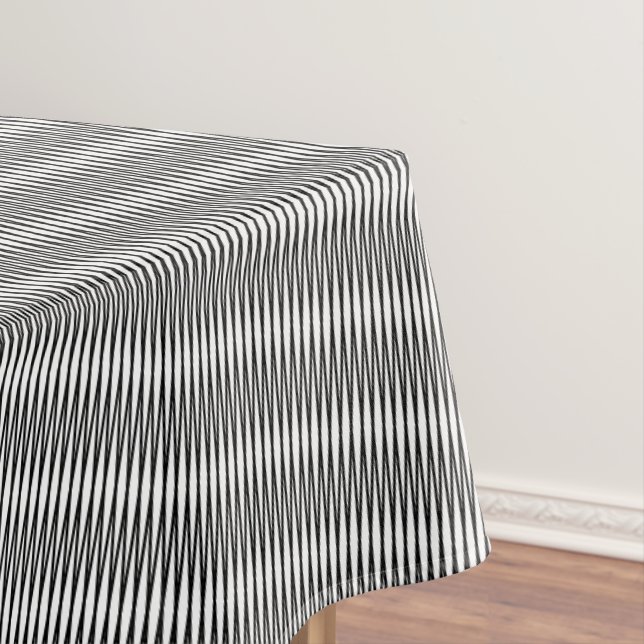 Simple Black and White Pattern Abstract Geometric  Tablecloth (In Situ)