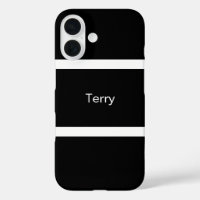 Simple Black And White Personalised