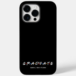 Simple Black and White Personalised Gradute Case-Mate iPhone 14 Pro Max Case