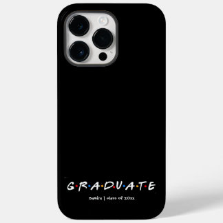 Simple Black and White Personalised Gradute Case-Mate iPhone 14 Pro Max Case