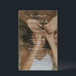 Simple Black and White Photo Wedding Program<br><div class="desc">Modern wedding program featuring a simple yet elegant design.</div>