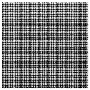 Simple black and white plaid gingham pattern fabric