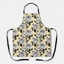 Simple Black And White Roses In A Graphic Style 