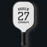 Simple Black and White Sports Number Pickleball Paddle<br><div class="desc">Introducing our Simple Black and White Sports Number Pickleball Paddle! Perfect for any player,  from athletic boys and girls to competitive teams. Get your personalised paddle today and elevate your game with style!</div>