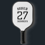 Simple Black and White Sports Number Pickleball Paddle<br><div class="desc">Introducing our Simple Black and White Sports Number Pickleball Paddle! Perfect for any player,  from athletic boys and girls to competitive teams. Get your personalised paddle today and elevate your game with style!</div>
