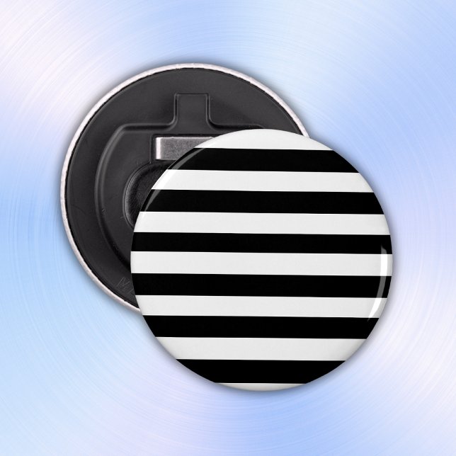 Simple Black and White Stripes | Bottle Opener (Creator Uploaded)