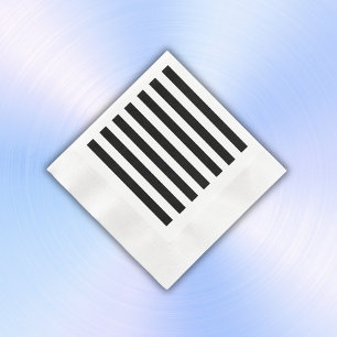Simple Black and White Stripes Napkin