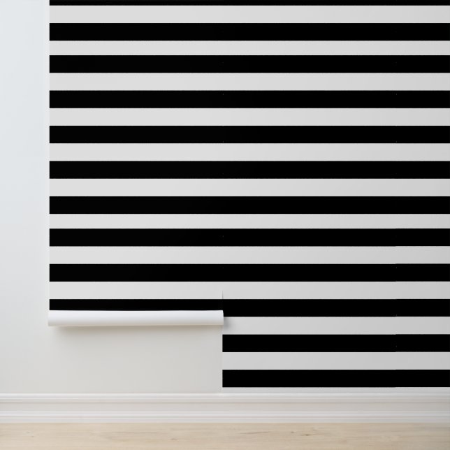 Simple Black and White Stripes Pattern Wallpaper (Application)