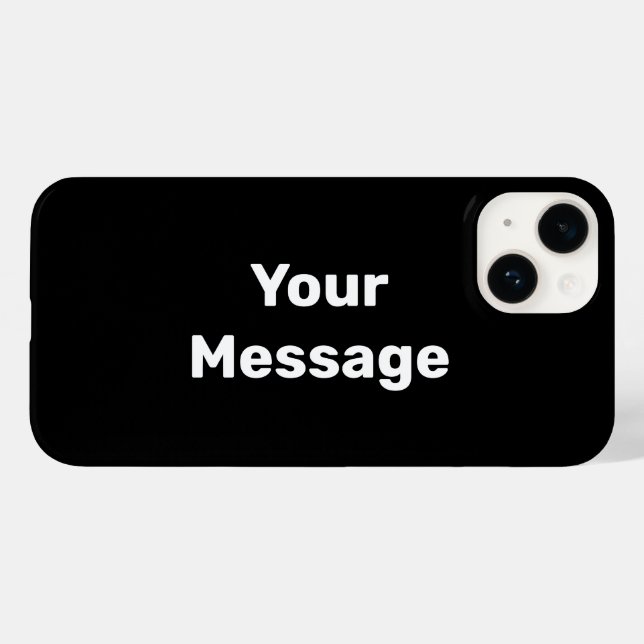 Simple Black and White Text Template Case-Mate iPhone Case (Back (Horizontal))