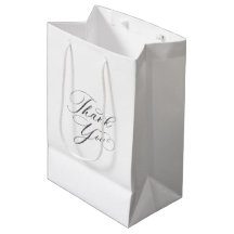 Simple Black and White Thank You Favour Tag