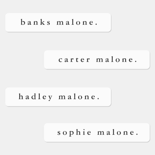 Simple Black and White Waterproof Name (Group)