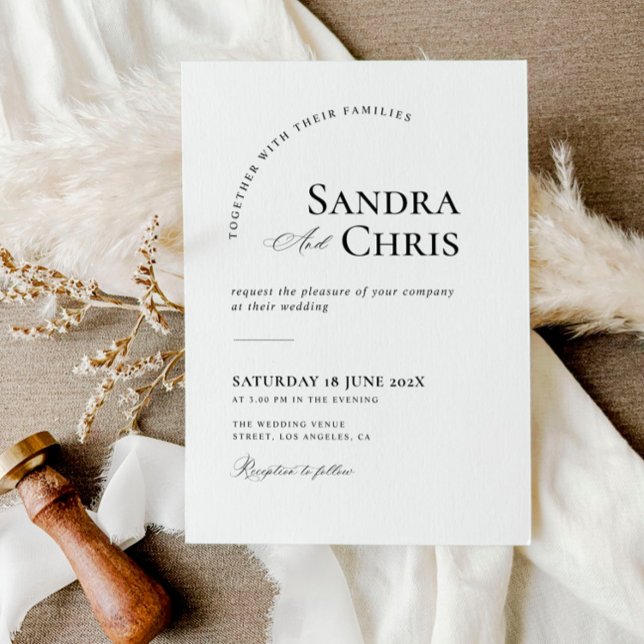 simple black and white wedding invitation (Creator Uploaded)