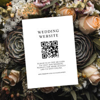 Simple Black and White Wedding QR Code