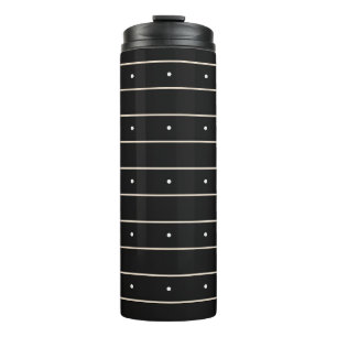 Simple Black Background With Grey Stripes And Tiny Thermal Tumbler