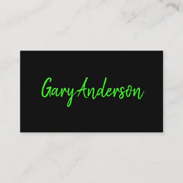 Simple Black Business Card (Front)
