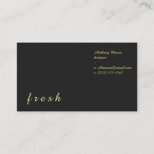 Simple Black Business Card