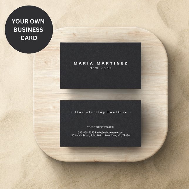 Simple Black Business Cards (Creator Uploaded)