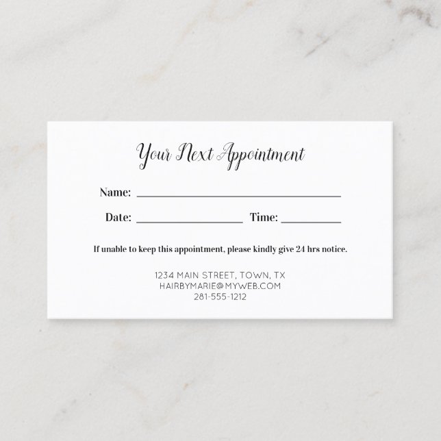 Simple Black Business Referral Card (Front)