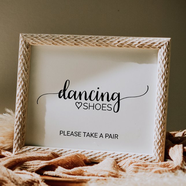 Simple Black Calligraphy Dancing Shoes Sign (Creator Uploaded)