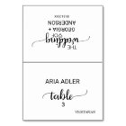 Simple Black Calligraphy Meal Option Place Card