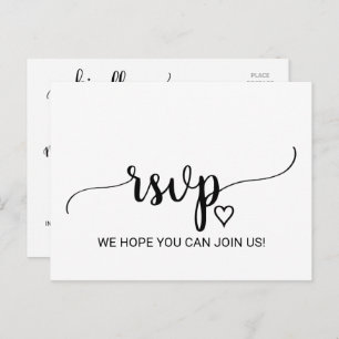 Simple Black Calligraphy Menu Choice RSVP