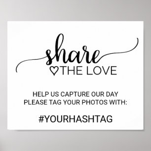 Simple Black Calligraphy Share The Love Sign