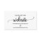 Simple Black Calligraphy Wedding Website Card