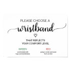Simple Black Calligraphy Wedding Wristband Sign