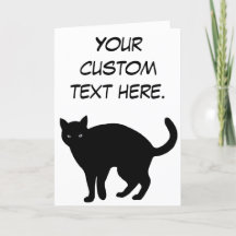 Simple Black Cat Card