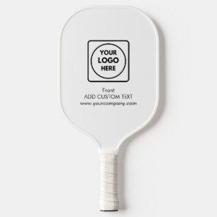 Simple Black Company Logo Text Business Pickleball Paddle