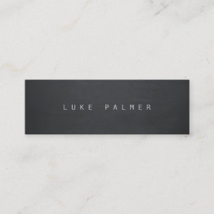 Simple Black Cool Rustic Chalkboard Writer Mini Business Card