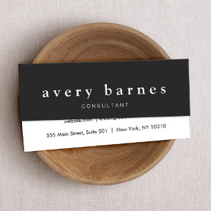 Simple Black Creative Professional Modern Mini Business Card