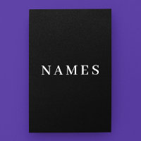 Simple Black Custom Add Your Name Elegant