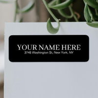 Simple Black Custom Add Your Name Elegant